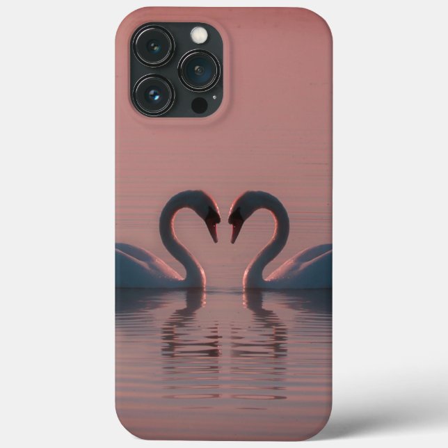 Black Swans Must Be Love Pink Sky Case-Mate iPhone Case (Back)