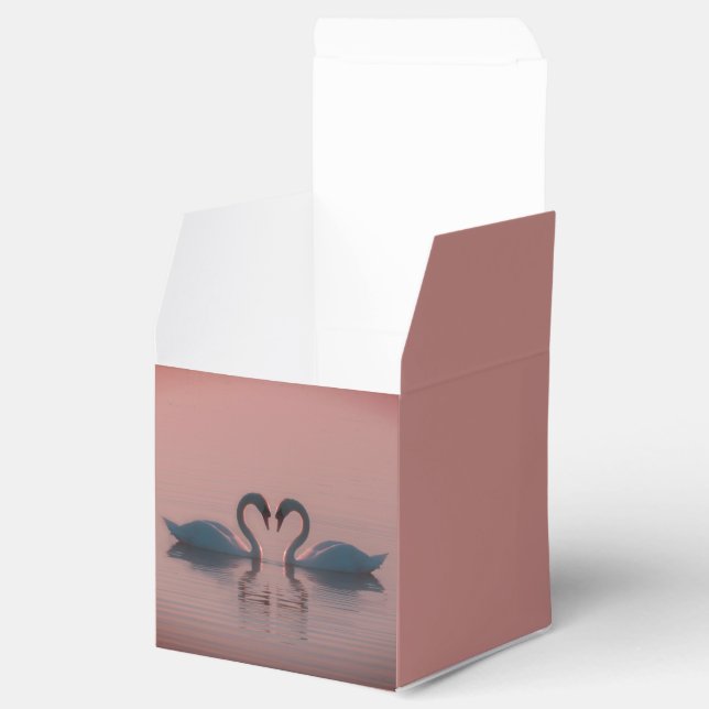 Black Swans Must Be Love Pink Sky Favour Box (Opened)