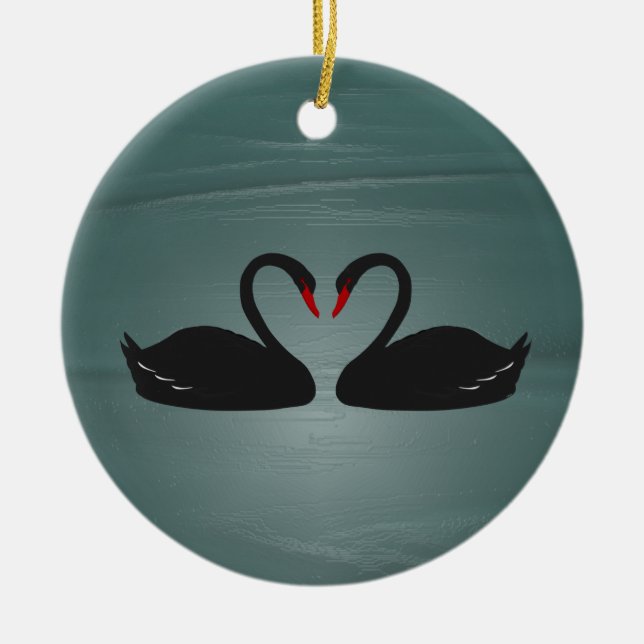 Black Swans Ornament (Front)