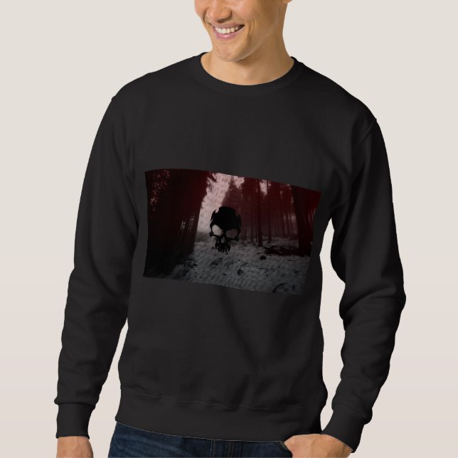 Black sweater with graphic design (Front)