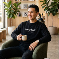 Black Sweatshirt | Aesthetic White Typography 
