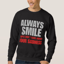 Black Sweatshirt for Mens with Reality Statement