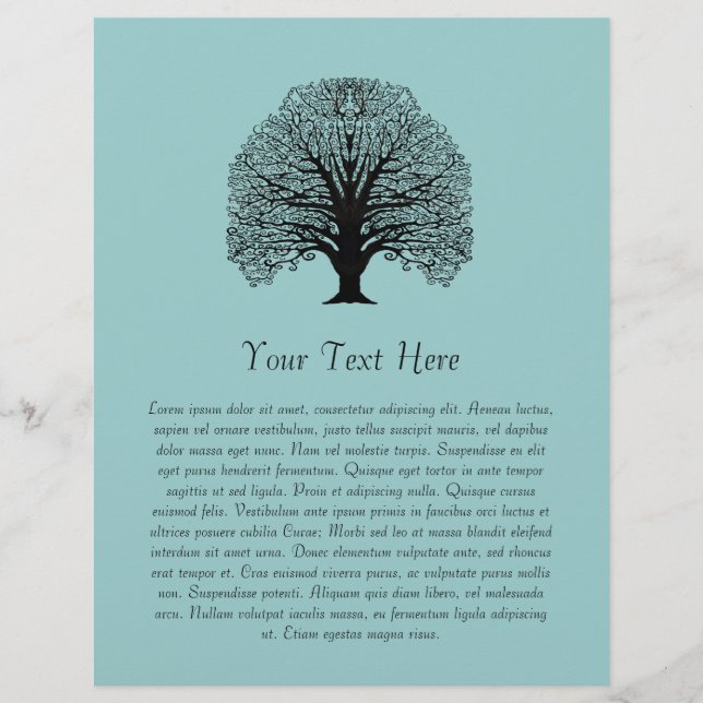 Black Swirl Tree Flyer (Front)