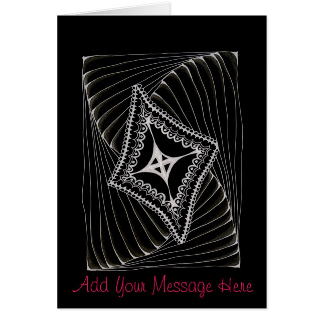 Black Swirling Kite Doodle (Front)