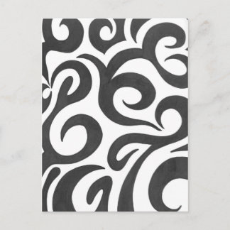 Black Swirls (1) Postcard