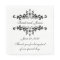 Black Swirls Thank You Wedding Paper Napkin