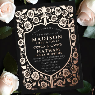 Black Sword Shield Mediaeval Monogram Wedding