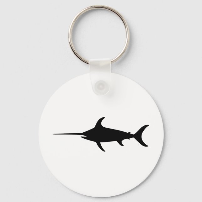 Black Swordfish Key Ring (Front)