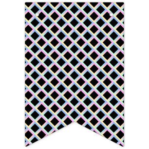 Black Symmetric Diamonds with Gradient Frames Bunting