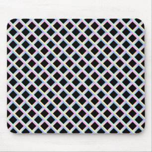 Black Symmetric Diamonds with Gradient Frames Mouse Mat