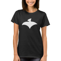 Black T-Shirt For Women (AirFly Logo White)