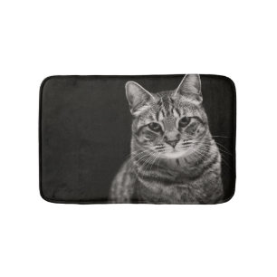 Black Tabby Kitten Bath Mat