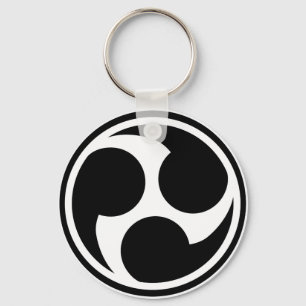 Black Taiko Mitsudomoe Key Ring