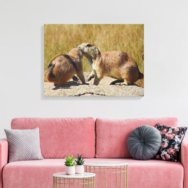 Black-tailed Prairie Dog Canvas Print (Insitu(LivingRoom))