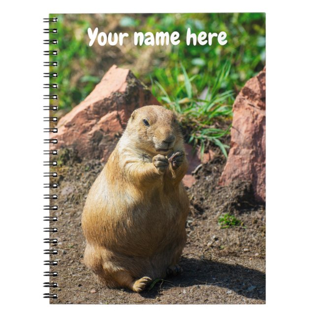Black-Tailed Prairie Dog Spiral Photo Notebook (Front)