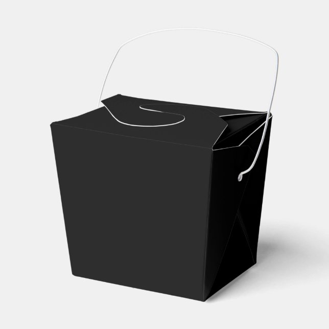 Black Takeout Favour Box (Front Side)