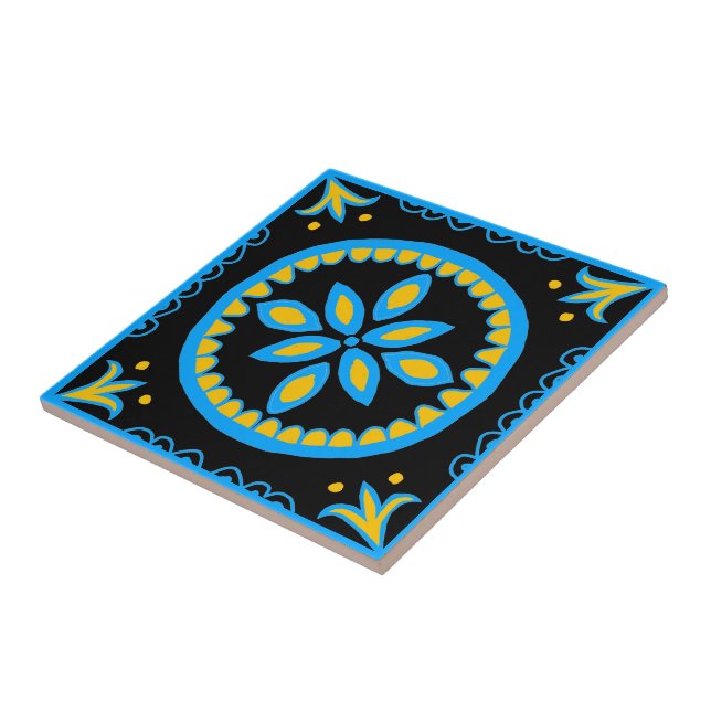 Black Talavera Tile (Side)