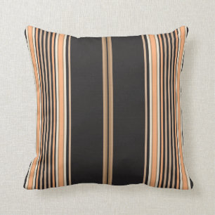 Black, Tan and White Stripes on a Pillow
