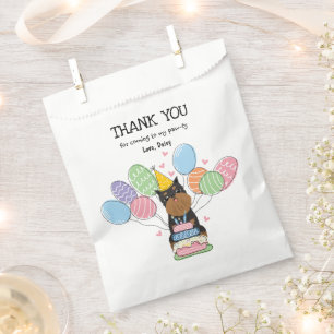 Black Tan Brussels Griffon Birthday Party Favour Bags