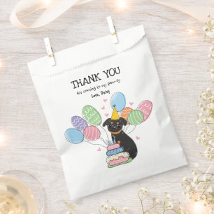 Black Tan Brussels Griffon Birthday Party Favour Bags