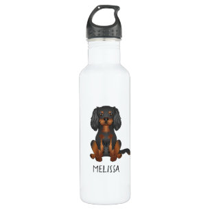 Black & Tan Cavalier King Charles Spaniel & Name 710 Ml Water Bottle
