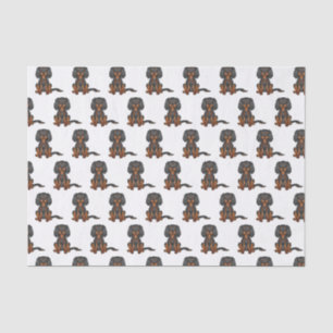 Black & Tan Cavalier King Charles Spaniel Pattern Tissue Paper