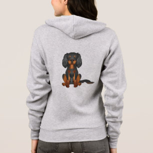 Black & Tan Cavalier King Charles Spaniel Sitting Hoodie