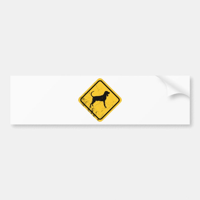 Black & Tan Coonhound Bumper Sticker (Front)