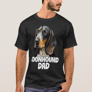 Black Tan Coonhound Dad Cute Drawn Dog T-Shirt