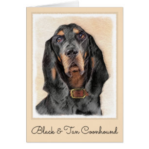 Black & Tan Coonhound Painting - Original Dog Art