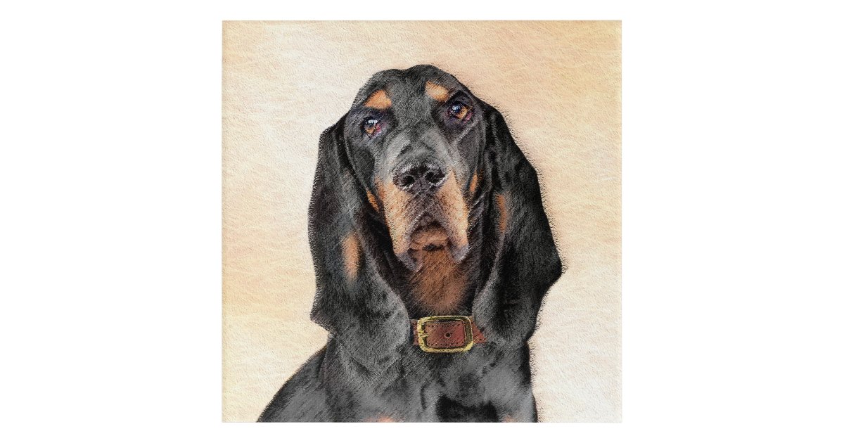 Black & Tan Coonhound Painting Original Dog Art Zazzle