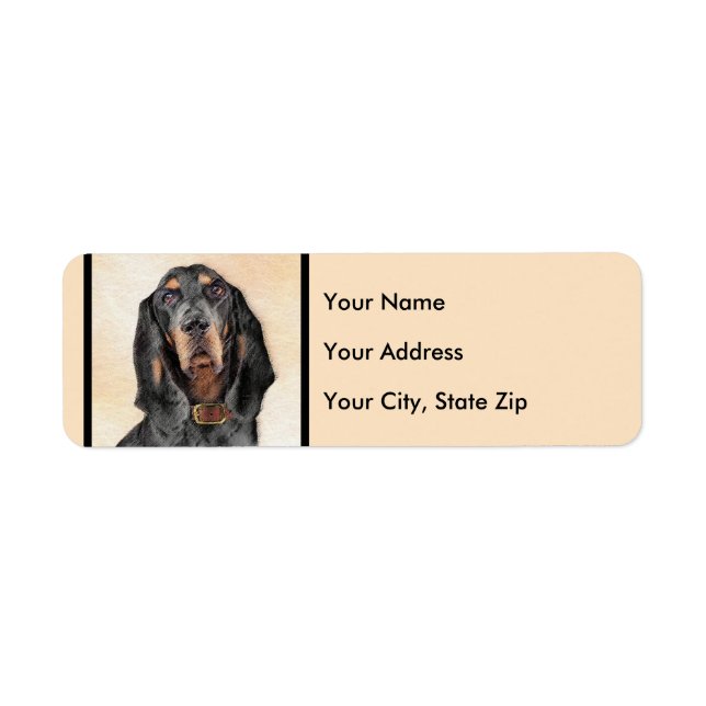 Black & Tan Coonhound Painting - Original Dog Art (Front)