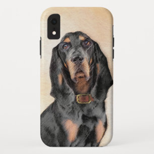 Black & Tan Coonhound Painting - Original Dog Art iPhone XR Case