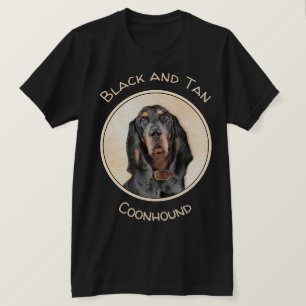 Black & Tan Coonhound Painting - Original Dog Art T-Shirt