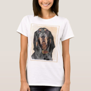 Black & Tan Coonhound Painting - Original Dog Art T-Shirt