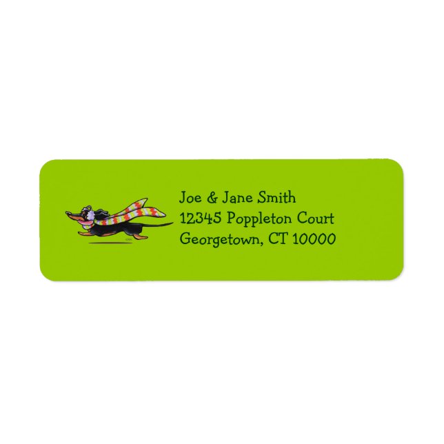 Black Tan Dachshund Cute Winter (Front)