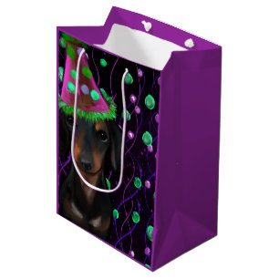 Black & Tan Doxie Medium Gift Bag
