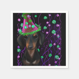 Black & Tan Doxie Napkin