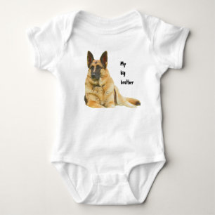 Black & Tan German Shepherd Brother/Sister Baby Bodysuit