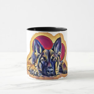 Black Tan German Shepherd Puppy Mug