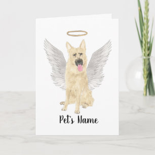 Black & Tan German Shepherd Sympathy Memorial Card