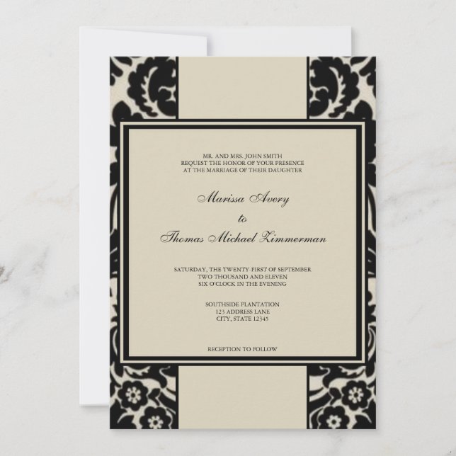 Black & Tan Invitation (Front)