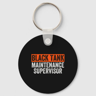 Black Tank Maintenance Supervisor Funny Camper Sew Key Ring