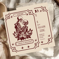 black tarot Goth save the date wedding Invitation