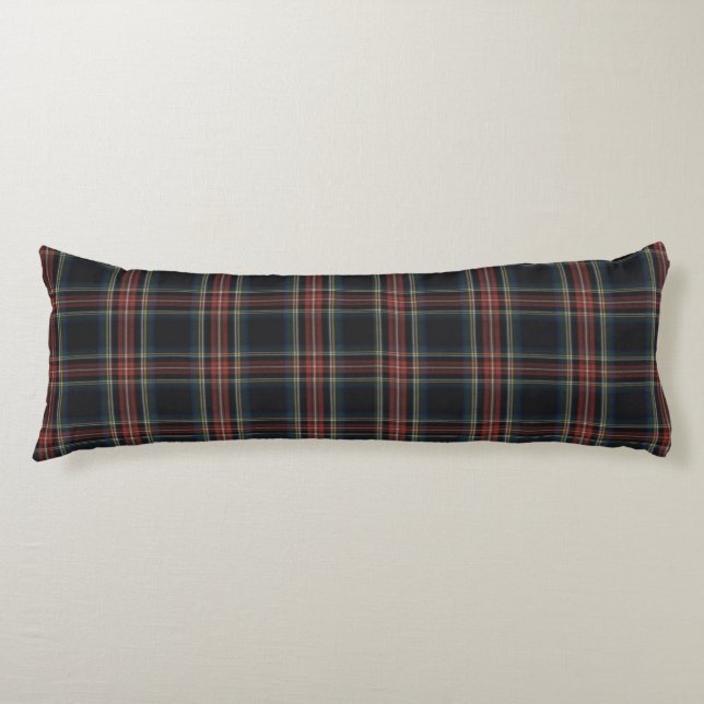 Black tartan Body Pillow ( 20" x 54") (Front)