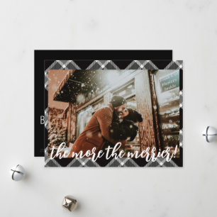 Black Tartan Christmas Pregnancy Announcement