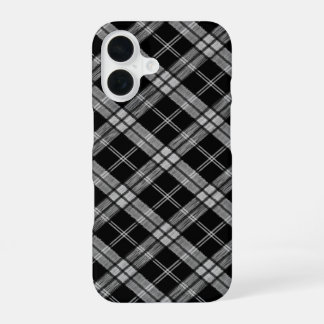 Black Tartan iPhone 16 Case
