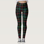 Black Tartan Plaid Pattern Leggings<br><div class="desc">Black tartan plaid leggings pattern with red and green stripes on black. Classic plaid; a pattern that never goes out of style. Wear it with solid colour red black or green shirts or sweaters and showcase the plaid pattern with it.</div>