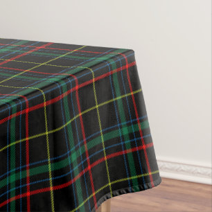 Black Tartan Plaid  Tablecloth