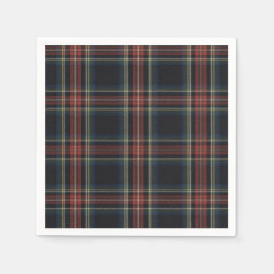 Black Tartan Standard Cocktail Napkin